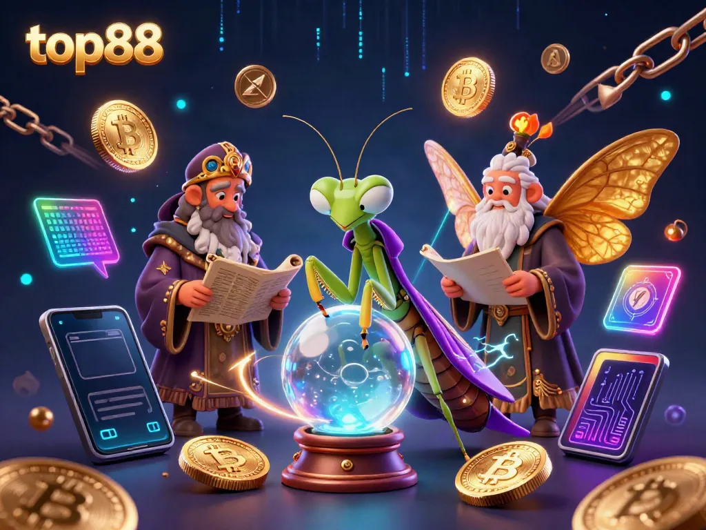 Experience magical thrills with top88 casino, featuring mystical characters and crypto-themed elements.
