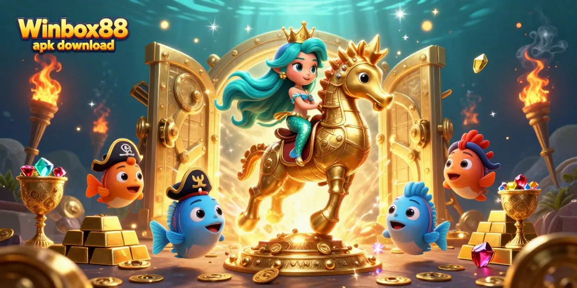 Experience seamless gaming with Winbox88 apk download - vibrant mermaid legend in an enchanted casino world.